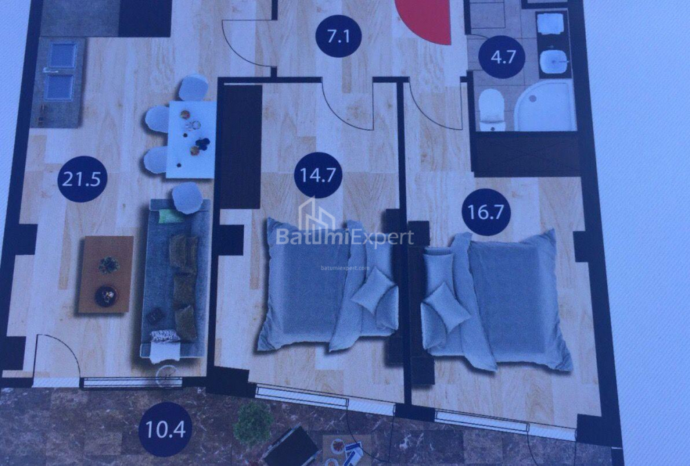 דירה 75 מ"ר - וכטנג גורגסלי, Batumi, גאורגיה