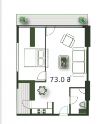 דירה 3-комн 73 m² - שריף חימשיאשווילי, Batumi