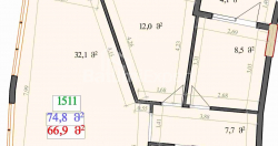 אובייקט תחת בנייה 2-комн 74.8 m² - לך ומריה קצ'ינסקי, Batumi
