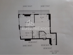 דירה 59.5 מ"ר - שריף חימשיאשווילי, Batumi, גאורגיה