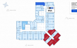 דירה 1-комн 37 m² - Zhiuli Shartava, Batumi